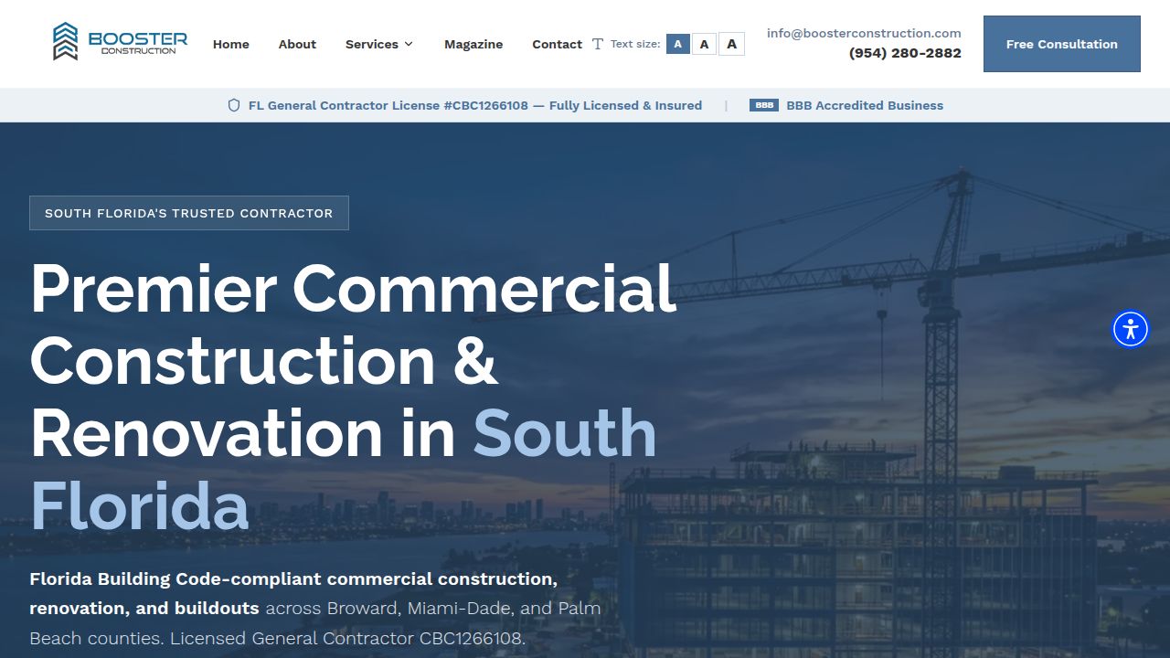 South Florida Commercial Construction | Booster Construction